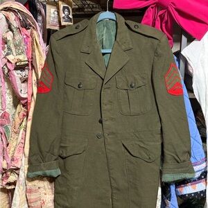 Men's Olive Green Military Jacket